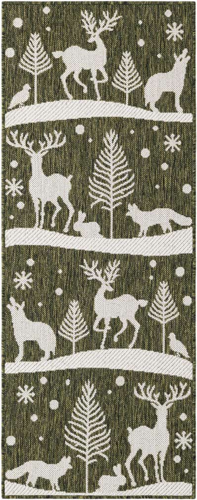 2' x 5' 3 Easy-Clean Holiday Indoor / Outdoor Runner Rug