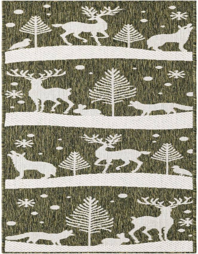 Detail image of 2' x 6' Easy-Clean Holiday Indoor / Outdoor Runner Rug