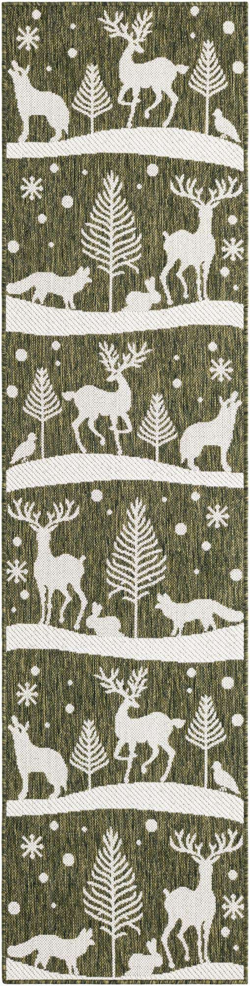 2' x 8' Easy-Clean Holiday Indoor / Outdoor Runner Rug