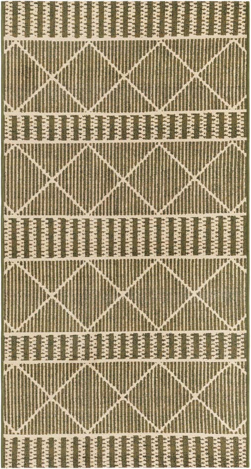 Detail image of 2' 7 x 5' 3 Easy-Clean Lattice Indoor / Outdoor Runner Rug