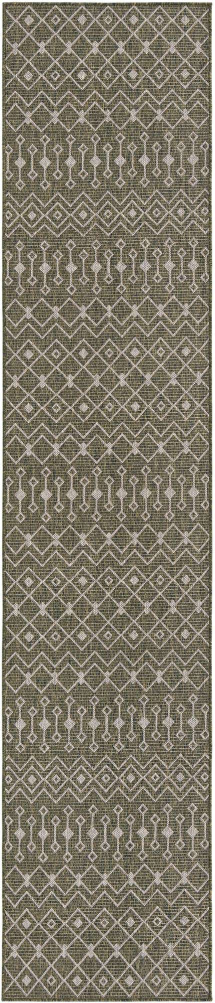 2' 7 x 12' Easy-Clean Lattice Indoor / Outdoor Runner Rug