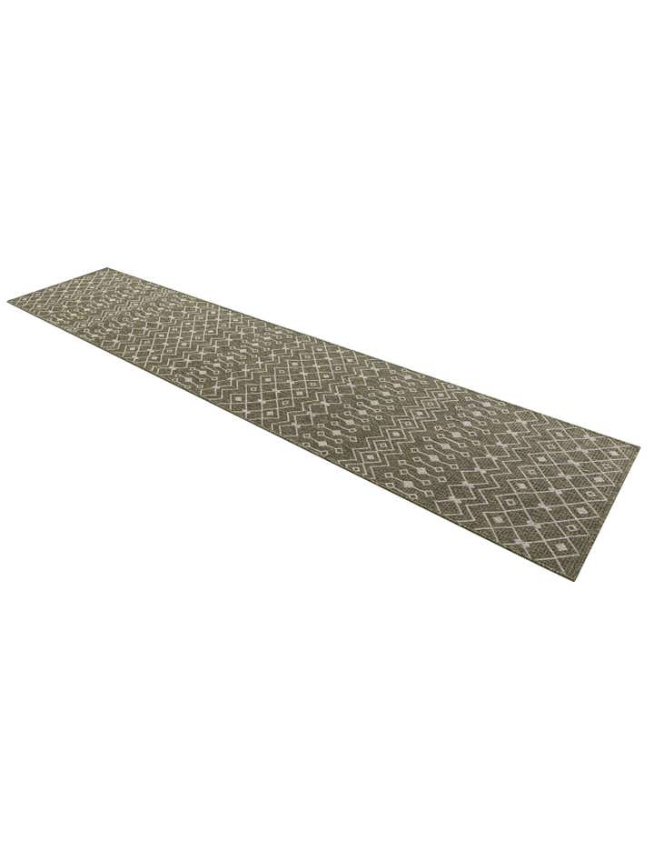 2' 7 x 12' Easy-Clean Lattice Indoor / Outdoor Runner Rug