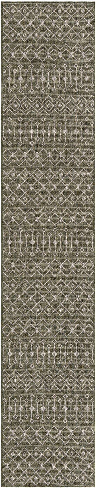 2' 7 x 13' Easy-Clean Lattice Indoor / Outdoor Runner Rug