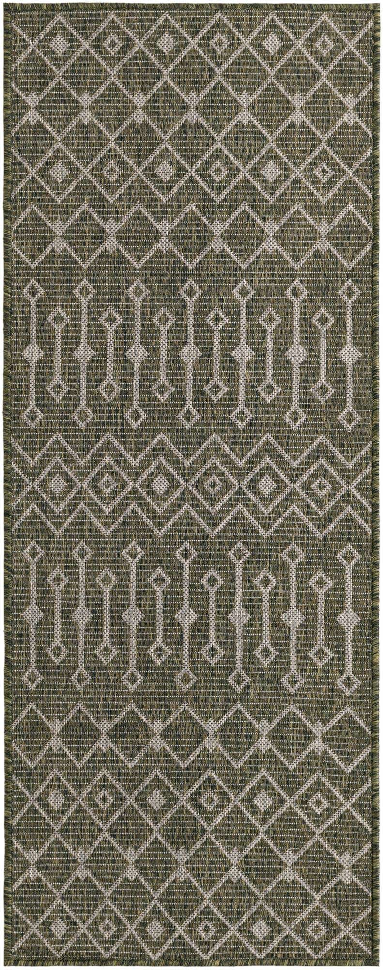 2' x 5' Easy-Clean Lattice Indoor / Outdoor Runner Rug