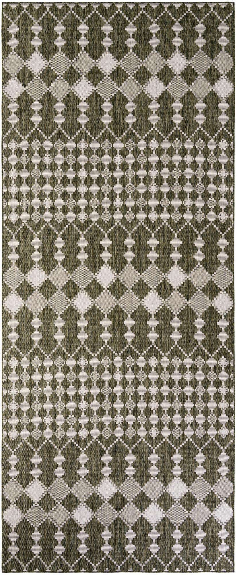 6' x 15' Easy-Clean Lattice Indoor / Outdoor Runner Rug