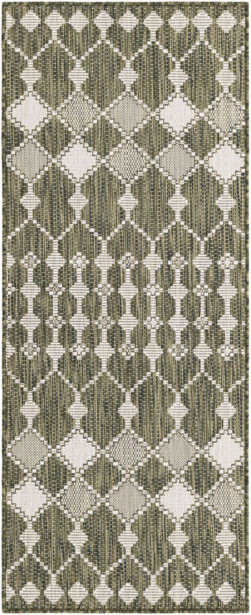 2' x 5' Easy-Clean Lattice Indoor / Outdoor Runner Rug