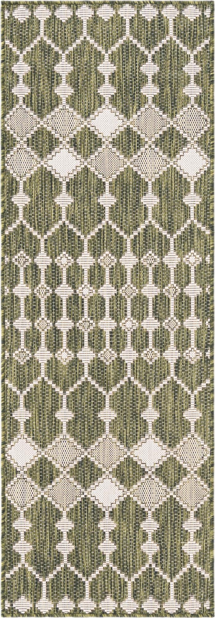 2' x 6' Washable Lattice Indoor / Outdoor Runner Rug