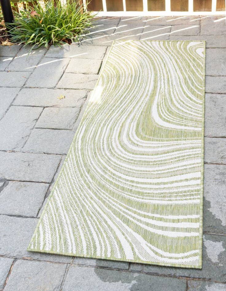 Detail image of 2' x 6'  Washable Modern Indoor / Outdoor Runner Rug