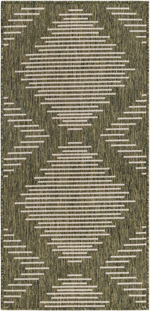2' x 4' Easy-Clean Modern Indoor / Outdoor Runner Rug