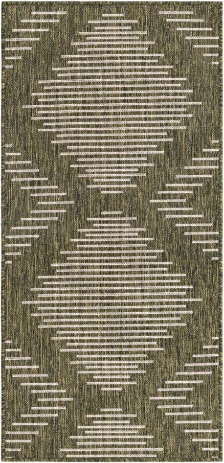 Detail image of 2' x 4' Easy-Clean Modern Indoor / Outdoor Runner Rug