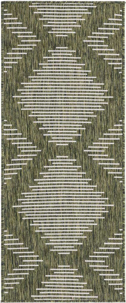 2' x 5' 3 Easy-Clean Modern Indoor / Outdoor Runner Rug