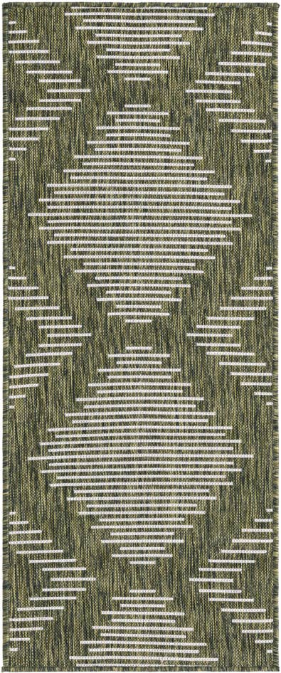Detail image of 2' x 5' 3 Easy-Clean Modern Indoor / Outdoor Runner Rug