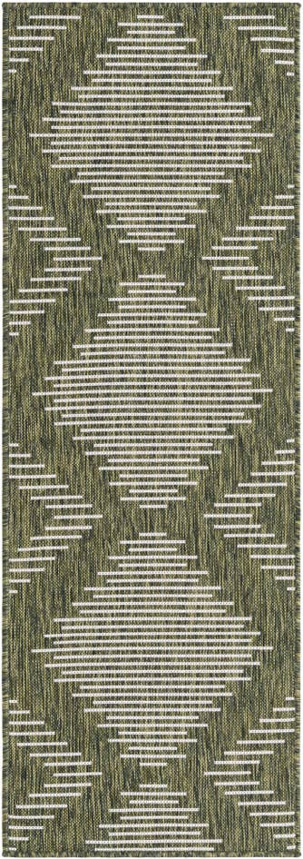 Detail image of 2' x 6' Easy-Clean Modern Indoor / Outdoor Runner Rug