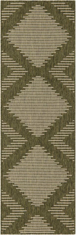 Detail image of 2' x 8' Easy-Clean Modern Indoor / Outdoor Runner Rug