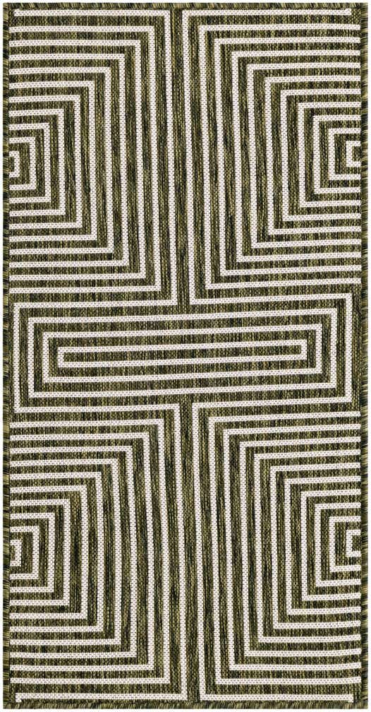 2' x 4' Easy-Clean Modern Indoor / Outdoor Runner Rug