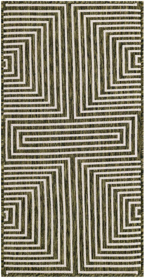 Detail image of 2' x 4' Easy-Clean Modern Indoor / Outdoor Runner Rug