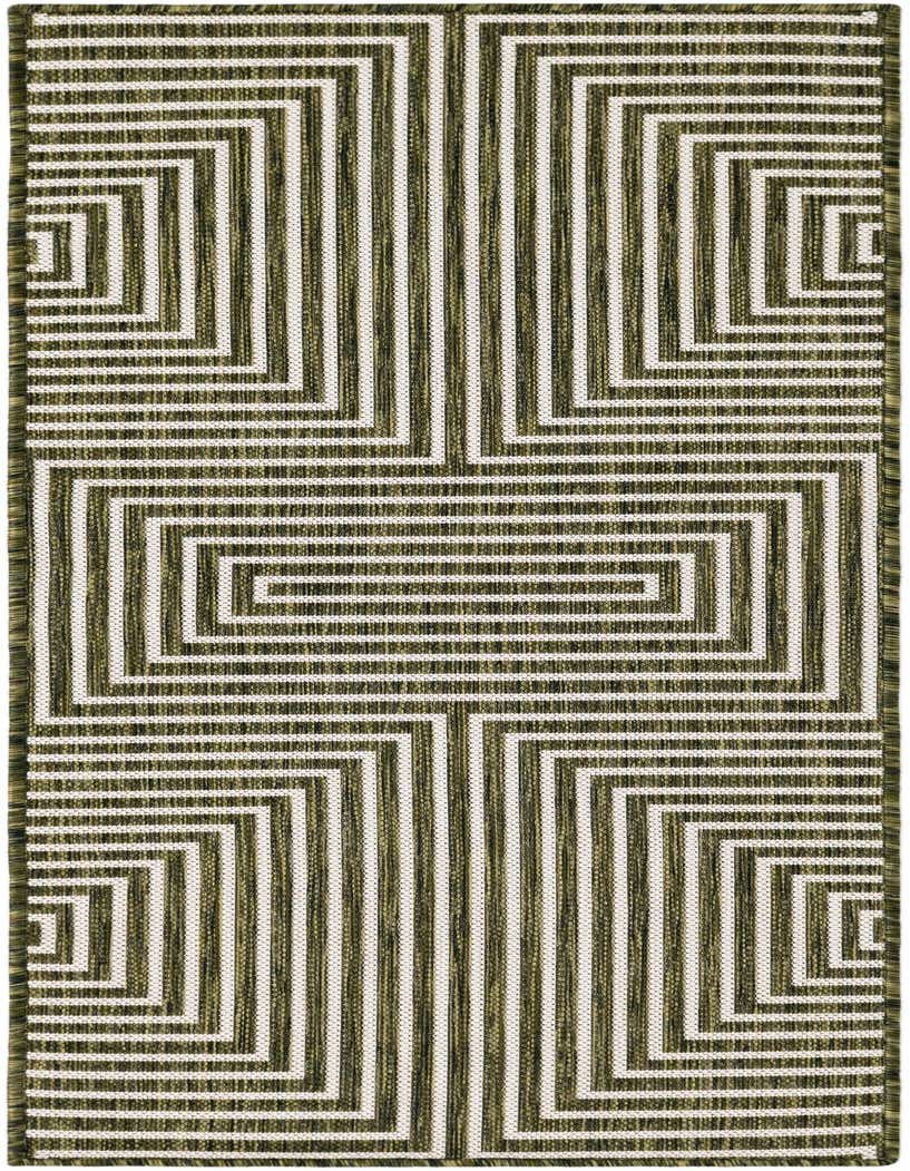 2' x 5' 3 Easy-Clean Modern Indoor / Outdoor Runner Rug