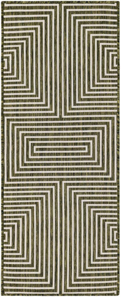 Detail image of 2' x 5' 3 Easy-Clean Modern Indoor / Outdoor Runner Rug