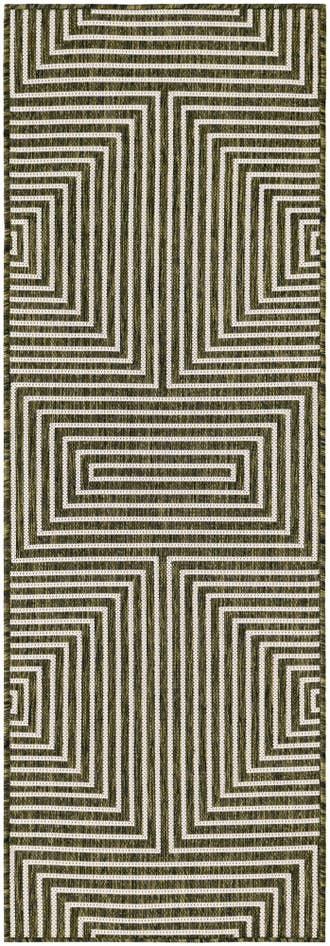 Detail image of 2' x 6' Easy-Clean Modern Indoor / Outdoor Runner Rug