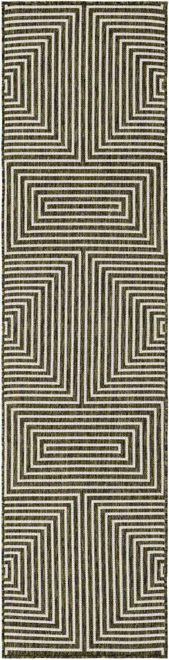 Detail image of 2' x 8' Easy-Clean Modern Indoor / Outdoor Runner Rug