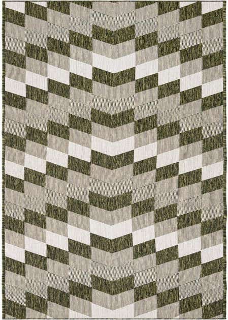2' 7 x 12' Easy-Clean Modern Indoor / Outdoor Runner Rug