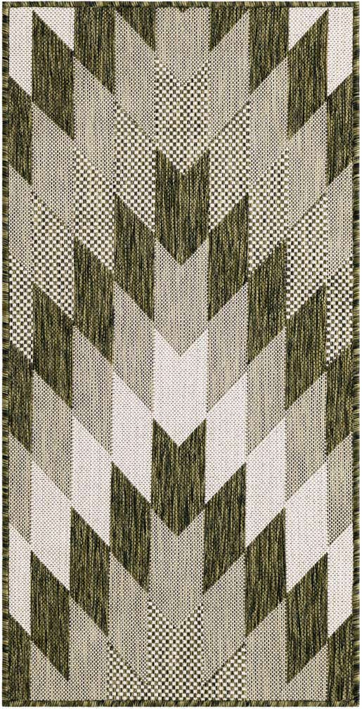 2' x 4' Easy-Clean Modern Indoor / Outdoor Runner Rug