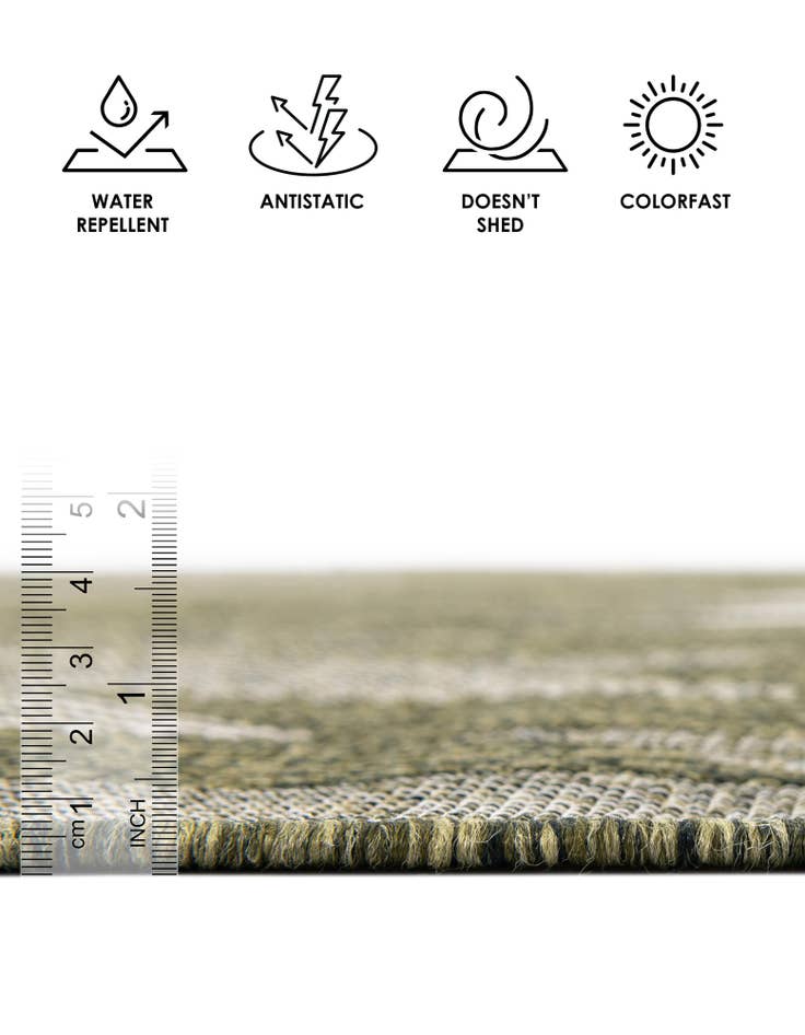 Detail image of 2' x 8'  Washable Modern Indoor / Outdoor Runner Rug