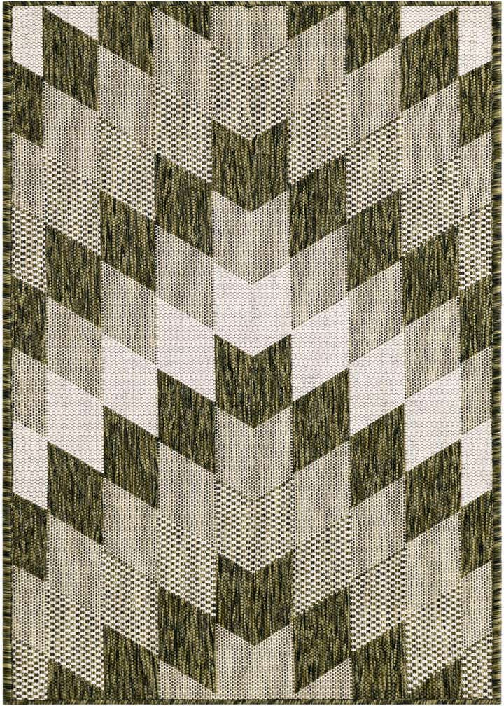 2' x 5' 3 Easy-Clean Modern Indoor / Outdoor Runner Rug