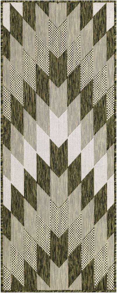 2' x 5' 3 Easy-Clean Modern Indoor / Outdoor Runner Rug