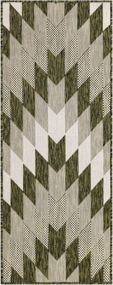 Detail image of 2' x 5' 3 Easy-Clean Modern Indoor / Outdoor Runner Rug