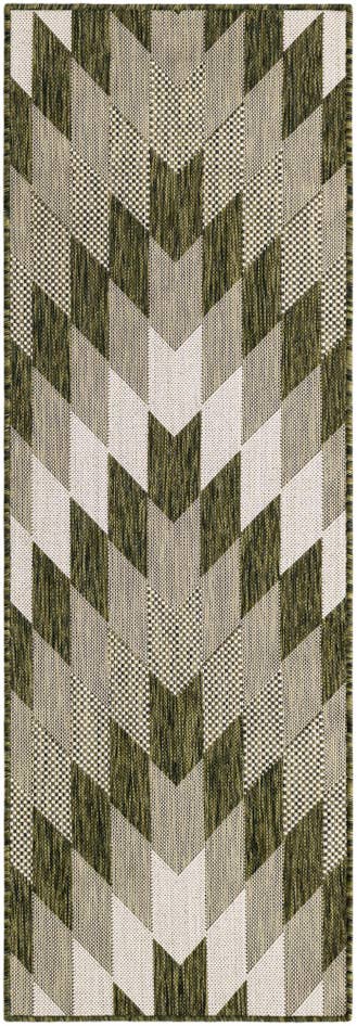 Detail image of 2' x 6' Easy-Clean Modern Indoor / Outdoor Runner Rug