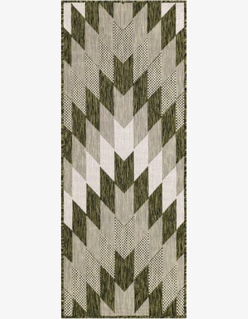 2' x 5' 3 Easy-Clean Modern Indoor / Outdoor Runner Rug