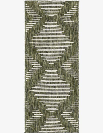 2' x 5' 3 Easy-Clean Modern Indoor / Outdoor Runner Rug