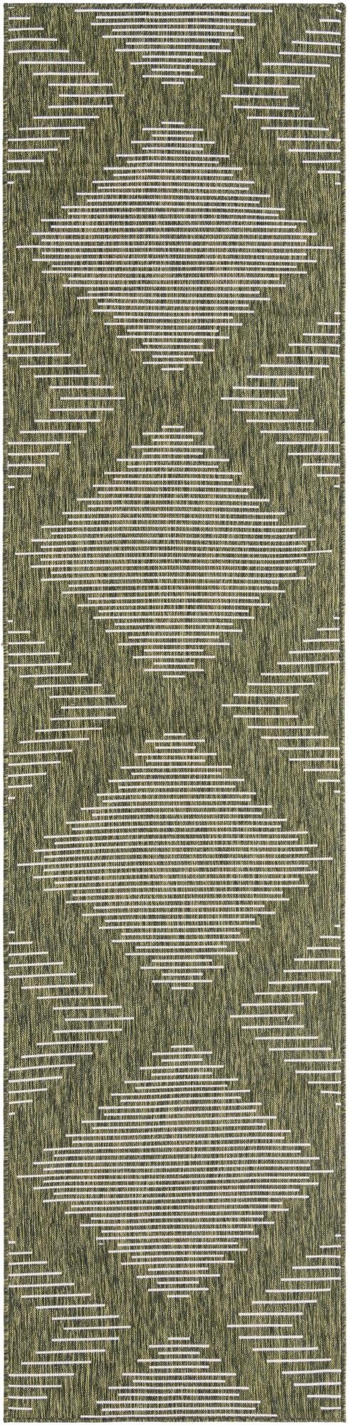 Primary image 3' 3 x 14'  Washable Modern Indoor / Outdoor Runner Rug
