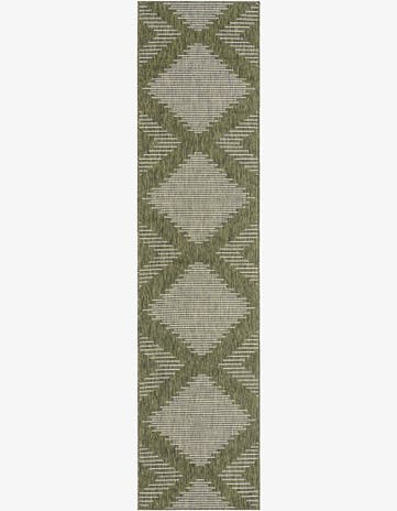 3' 3 x 14' Easy-Clean Modern Indoor / Outdoor Runner Rug