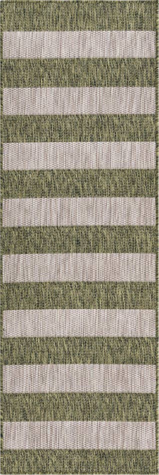 Detail image of 2' x 6' Easy-Clean Ribbon Indoor / Outdoor Runner Rug