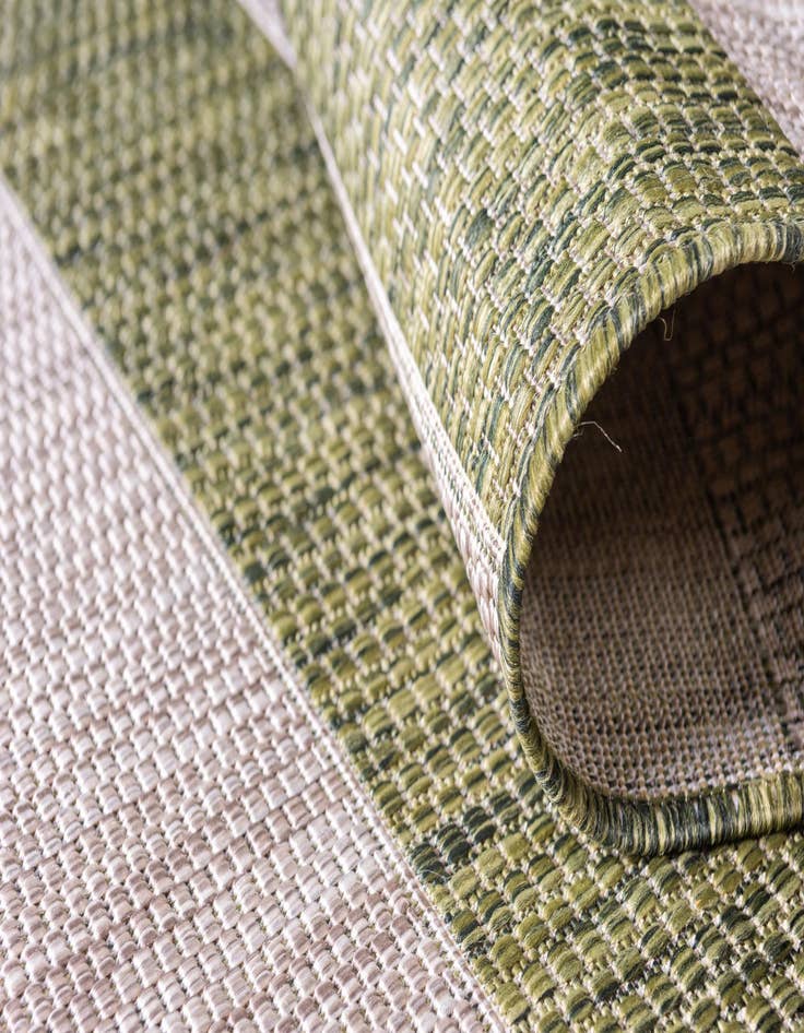 Detail image of 2' 7 x 10'  Washable Striped Indoor / Outdoor Runner Rug