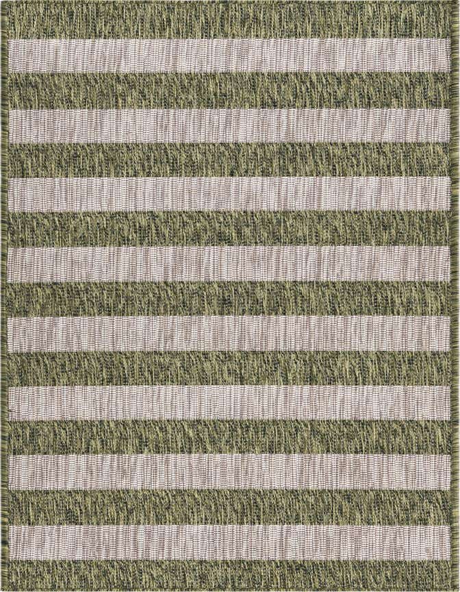 2' x 6' Easy-Clean Striped Indoor / Outdoor Runner Rug