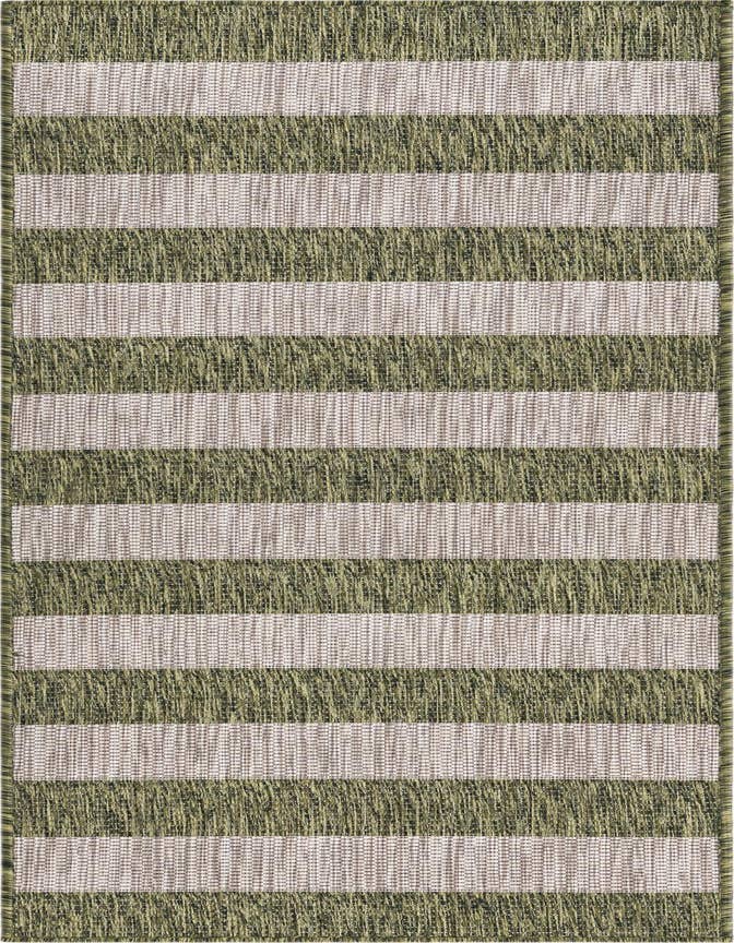 Detail image of 2' x 6' Easy-Clean Striped Indoor / Outdoor Runner Rug