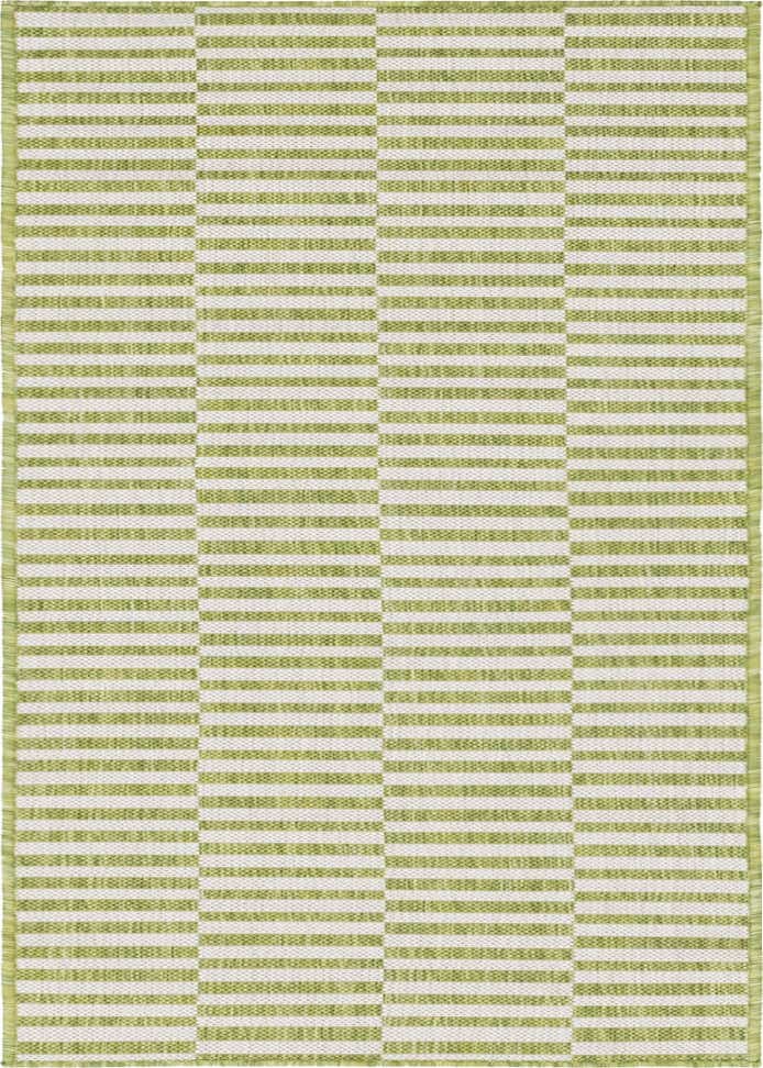 2' x 6' Easy-Clean Striped Indoor / Outdoor Runner Rug