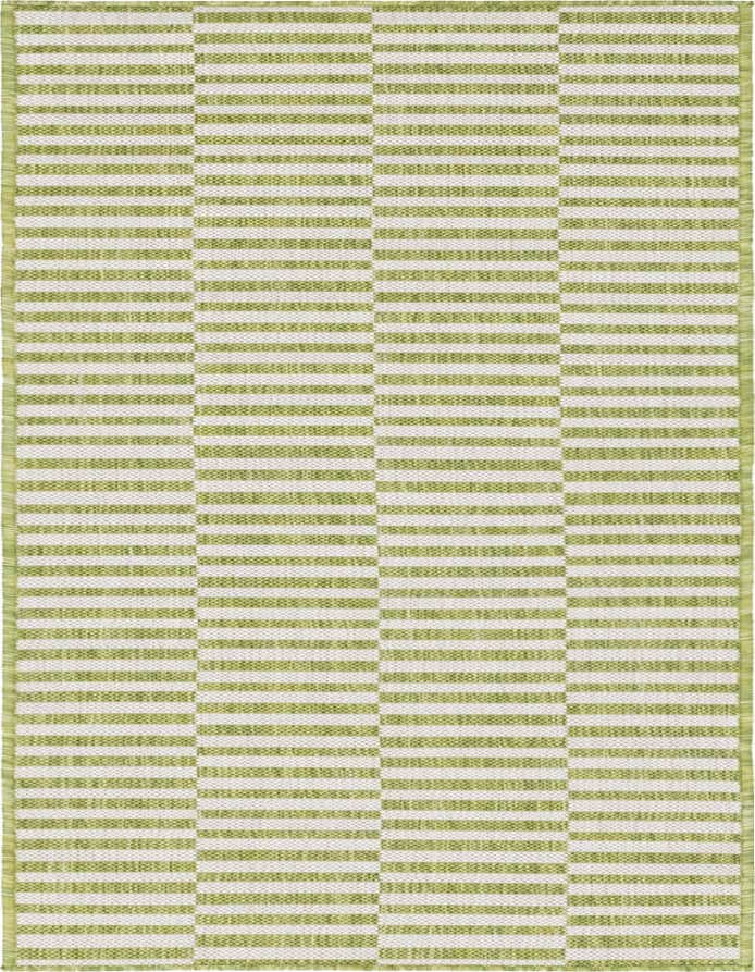 2' x 6' Easy-Clean Striped Indoor / Outdoor Runner Rug