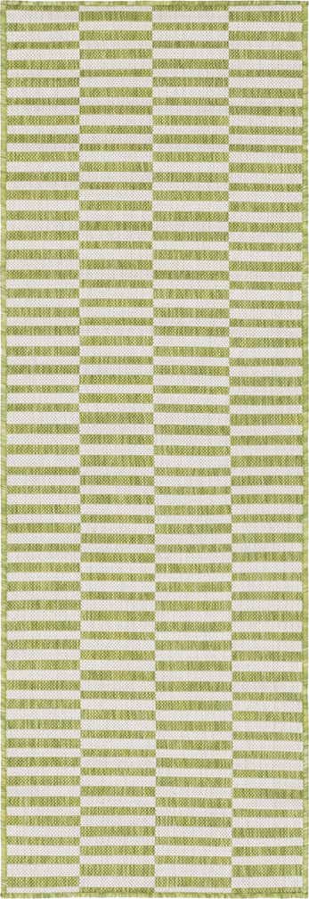 2' x 6' Easy-Clean Striped Indoor / Outdoor Runner Rug