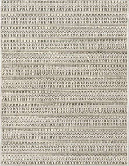 2' 7 x 12' Easy-Clean Striped Indoor / Outdoor Runner Rug