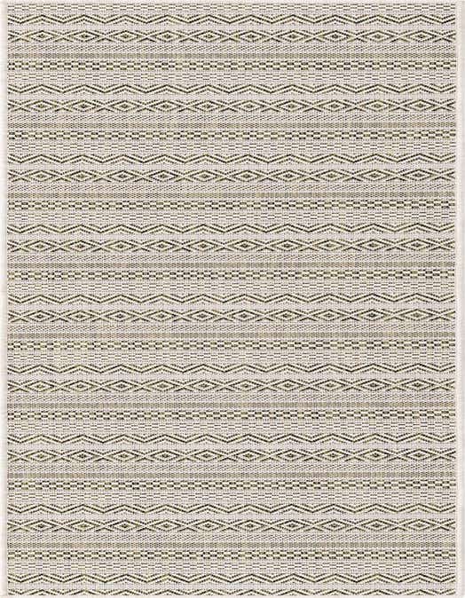 2' x 8' Easy-Clean Striped Indoor / Outdoor Runner Rug