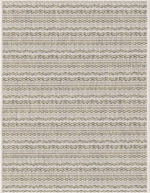 Detail image of 2' x 8' Easy-Clean Striped Indoor / Outdoor Runner Rug