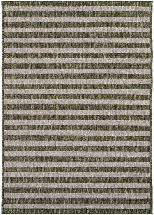 2' 7 x 10' Easy-Clean Striped Indoor / Outdoor Runner Rug