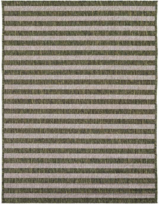 2' 7 x 10' Easy-Clean Striped Indoor / Outdoor Runner Rug