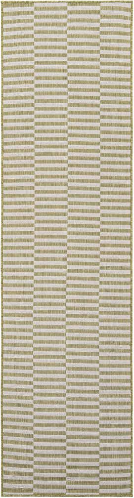 2' 7 x 10' Easy-Clean Striped Indoor / Outdoor Runner Rug