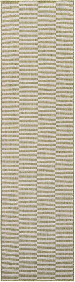 Detail image of 2' 7 x 10' Easy-Clean Striped Indoor / Outdoor Runner Rug