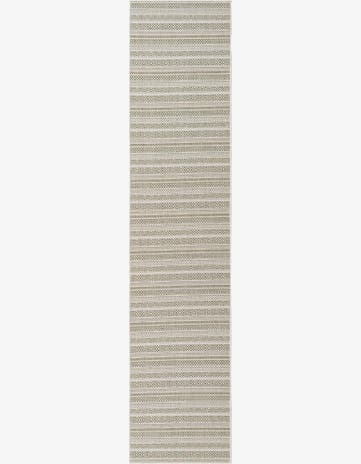 2' 7 x 12' Easy-Clean Striped Indoor / Outdoor Runner Rug